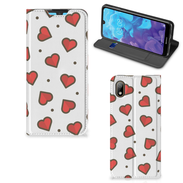 Huawei Y5 (2019) Hoesje met Magneet Hearts - B2C Telecom