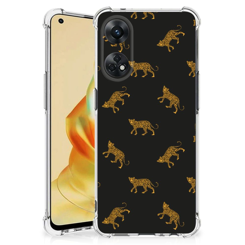 Case Anti-shock voor OPPO Reno8 T 4G Leopards
