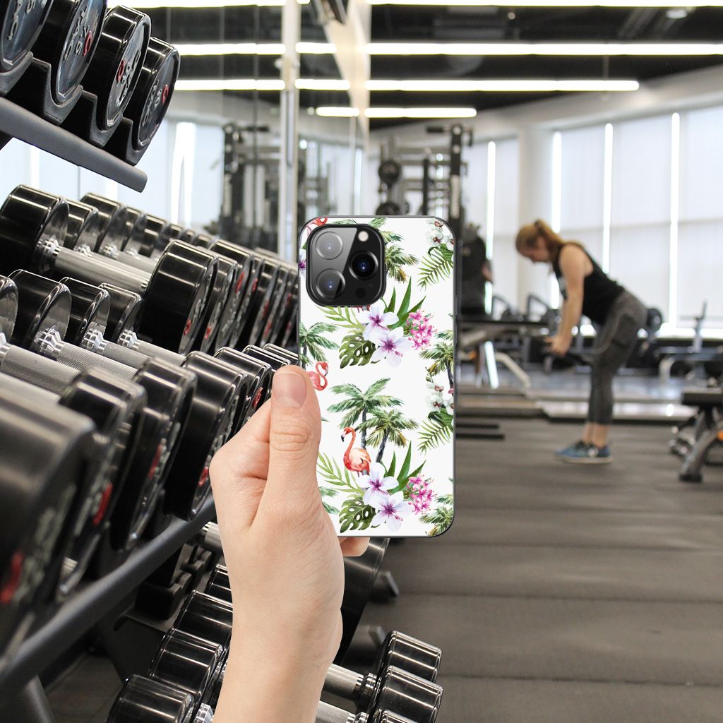 iPhone 14 Pro Max Dierenprint Telefoonhoesje Flamingo Palms B2C Telecom