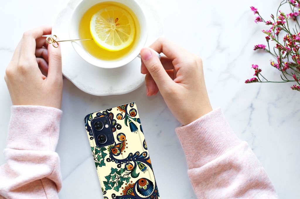 Telefoon Hoesje OPPO Find X5 Lite | Reno7 5G Barok Flower - B2C Telecom