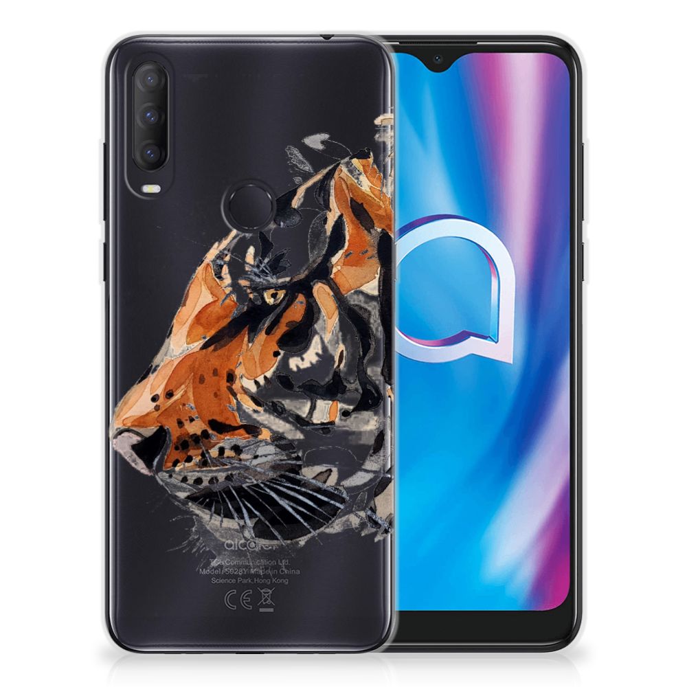 Hoesje maken Alcatel 1S (2020) Watercolor Tiger