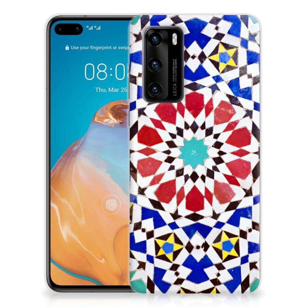 Huawei P40 TPU Siliconen Hoesje Mozaïek B2C Telecom