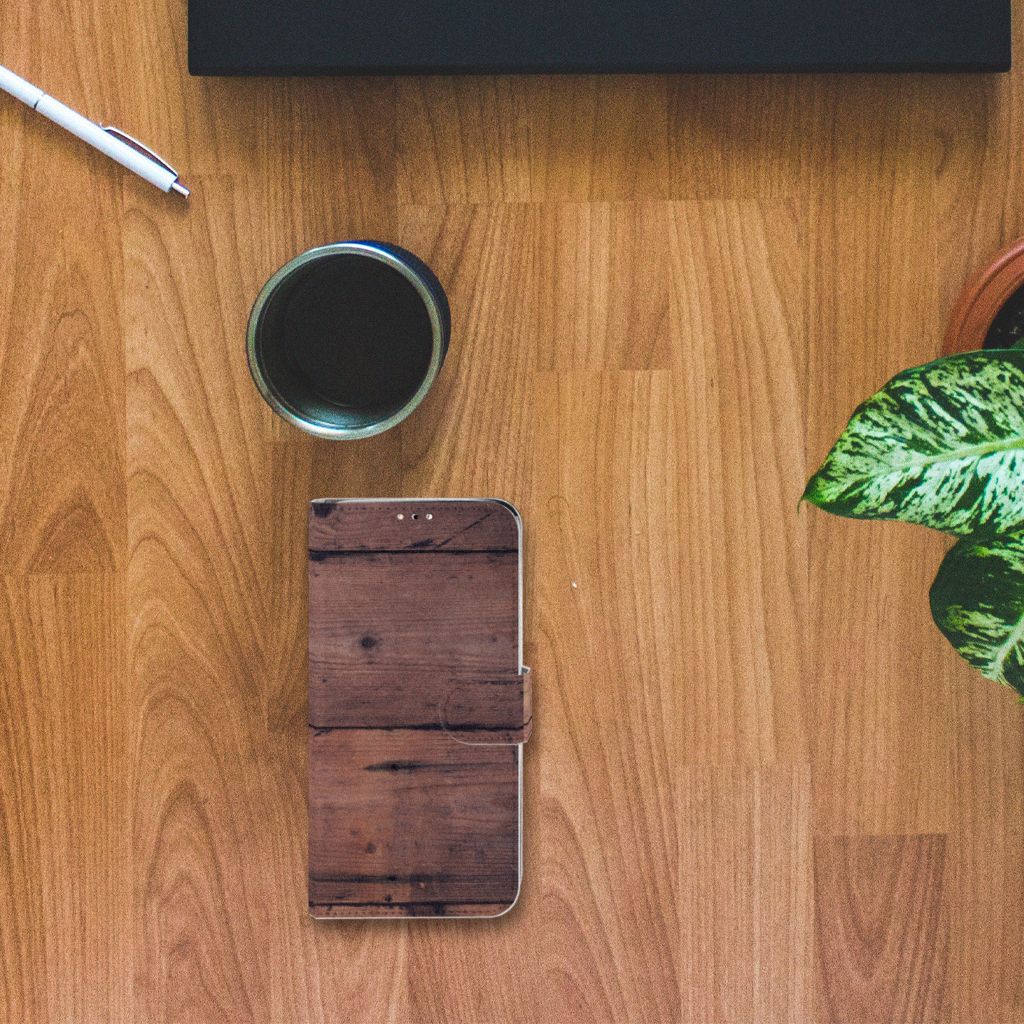 Huawei Y6 (2019) Book Style Case Old Wood