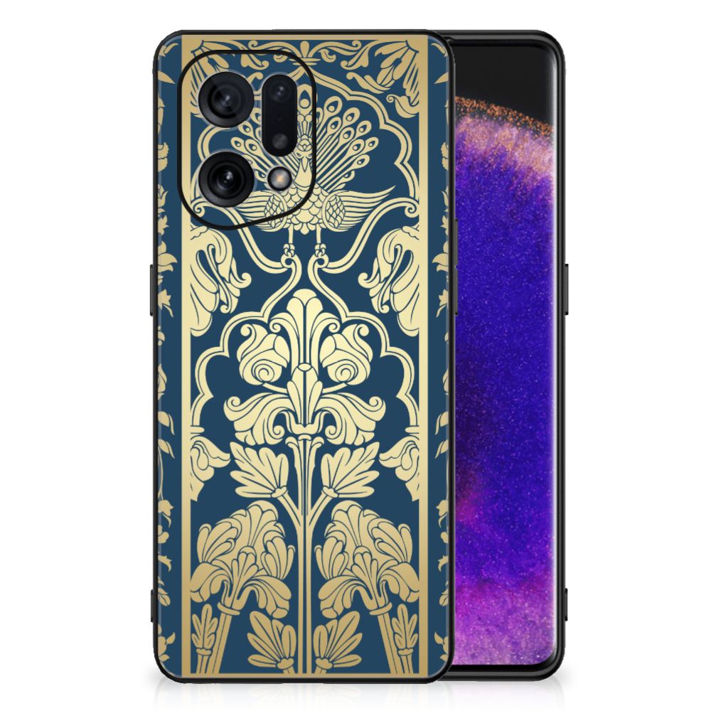 OPPO Find X5 Bloemen Hoesje Beige Flowers