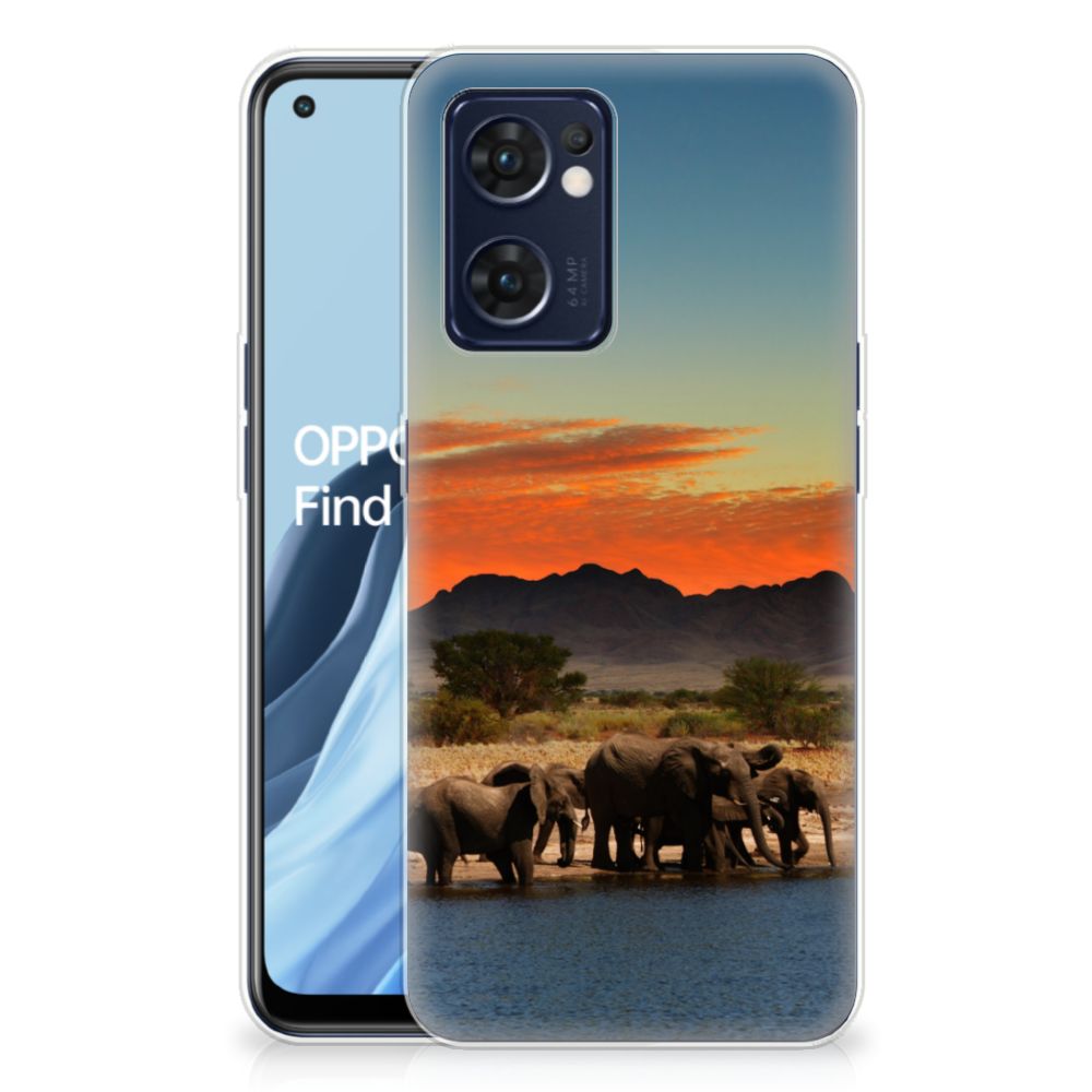OPPO Reno 7 5G | Find X5 Lite TPU Hoesje Olifanten B2C Telecom