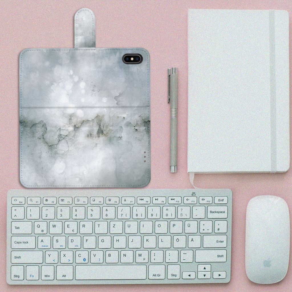Hoesje Apple iPhone Xs Max Painting Grey