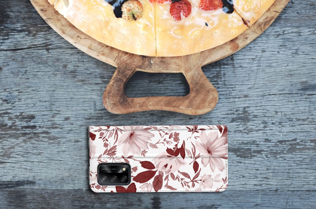 Bookcase OPPO A74 4G Watercolor Flowers - B2C Telecom