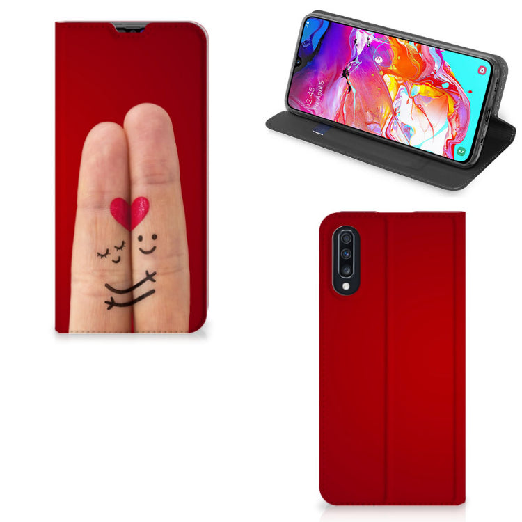 Samsung Galaxy A70 Hippe Standcase Liefde - Origineel Romantisch Cadeau