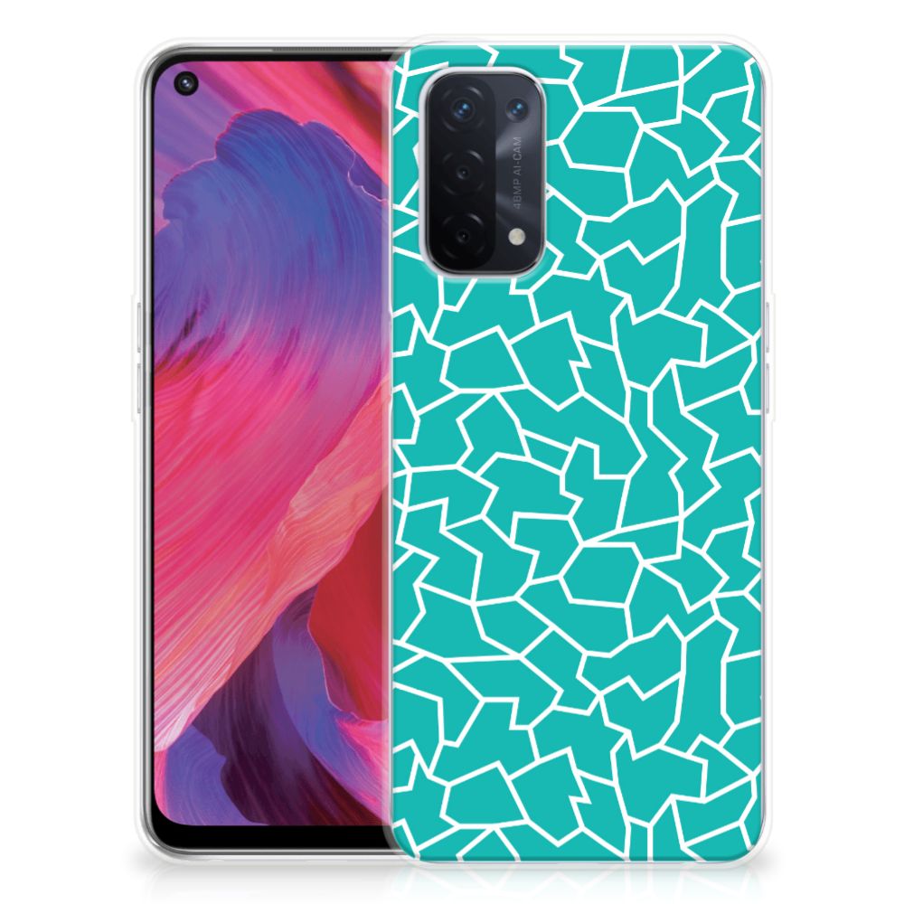 OPPO A93 5G Hoesje maken Cracks Blue