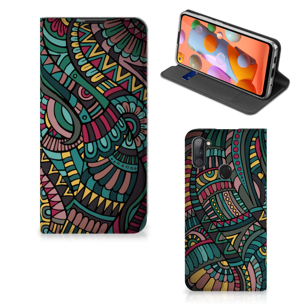 Samsung Galaxy M11 | A11 Hoesje met Magneet Aztec