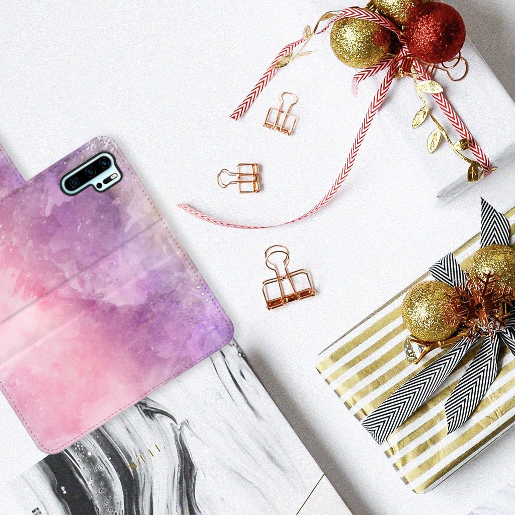 Hoesje Huawei P30 Pro Pink Purple Paint