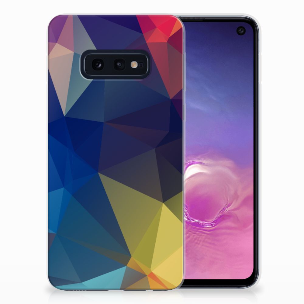 Samsung Galaxy S10e TPU Hoesje Polygon Dark