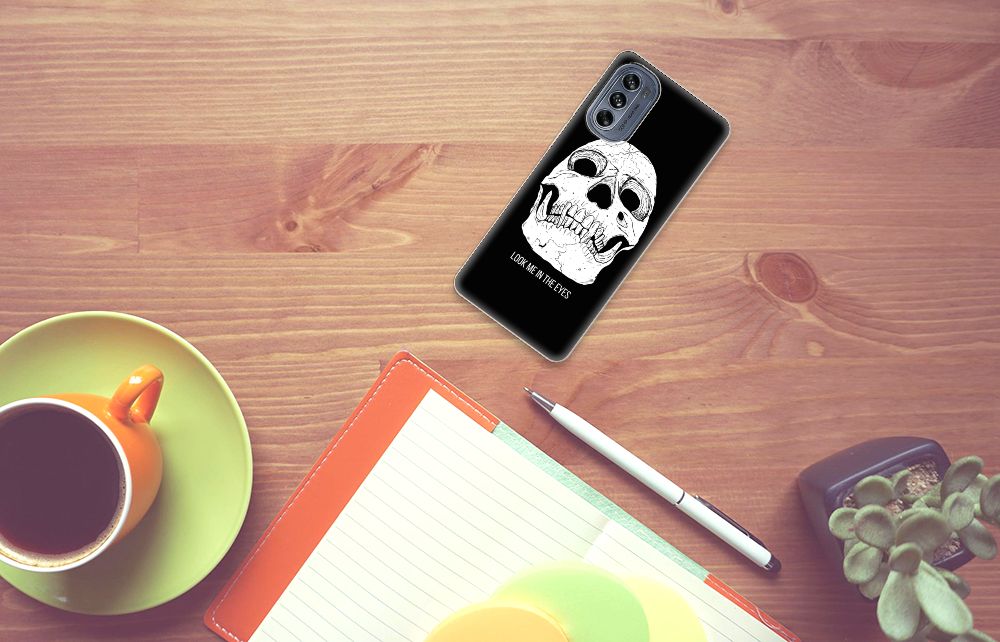 Silicone Back Case Motorola Moto G62 5G Skull Eyes B2C Telecom