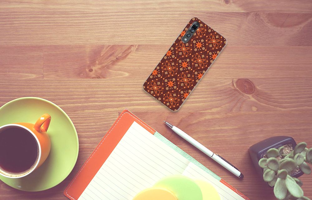 Huawei P20 Pro TPU bumper Batik Brown