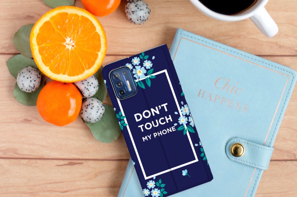 Motorola Moto G9 Plus Design Case Flowers Blue DTMP - B2C Telecom