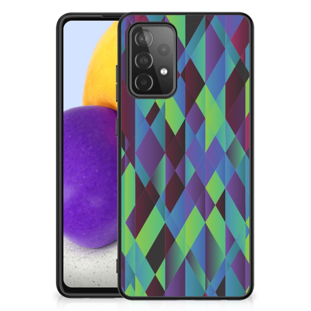 Samsung Galaxy A72 (5G/4G) Backcover Abstract Green Blue