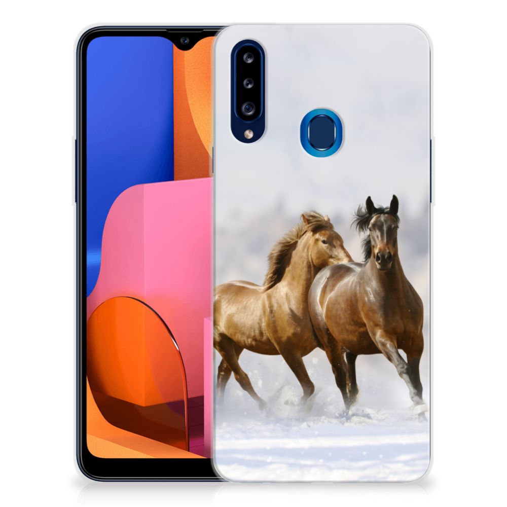 Samsung Galaxy A20s TPU Hoesje Paarden