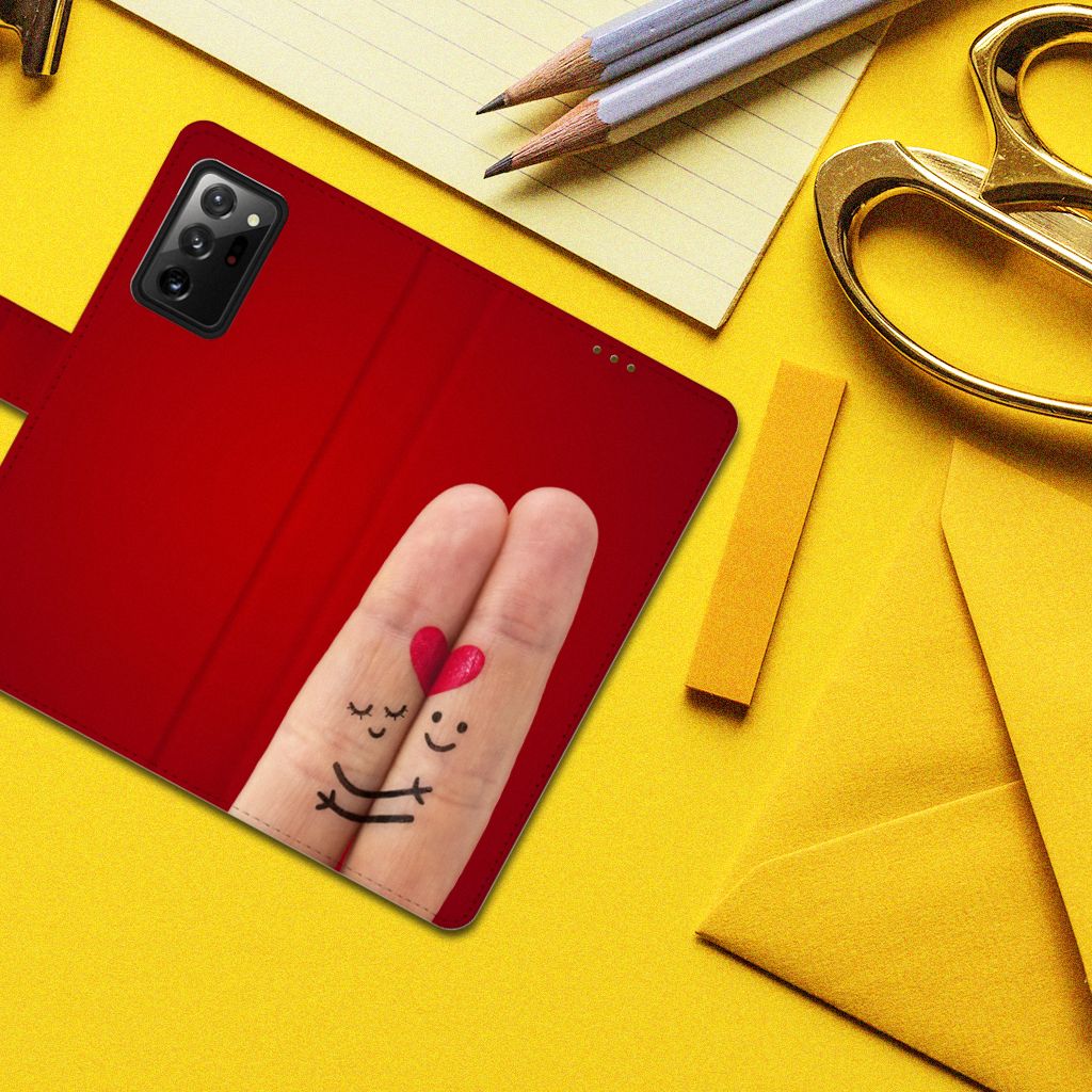 Samsung Galaxy Note20 Ultra Wallet Case met Pasjes Liefde - Origineel Romantisch Cadeau