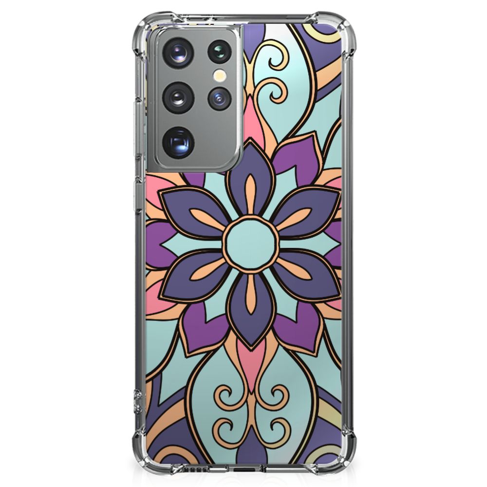 Samsung Galaxy S21 Ultra Case Purple Flower B2C Telecom