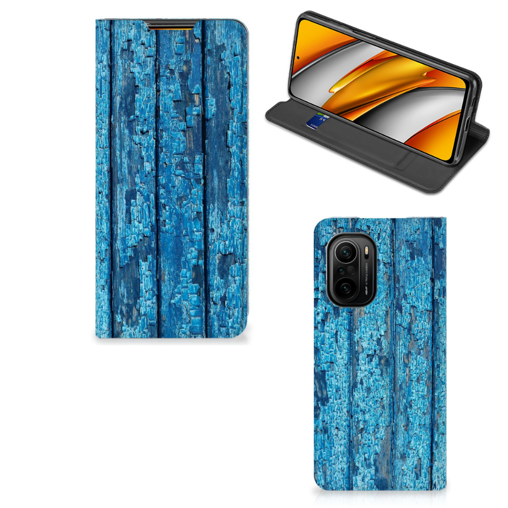 Xiaomi Mi 11i | Poco F3 Book Wallet Case Wood Blue - B2C Telecom