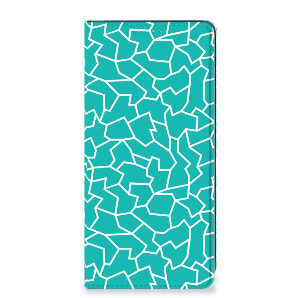 Samsung Galaxy A21s Bookcase Cracks Blue