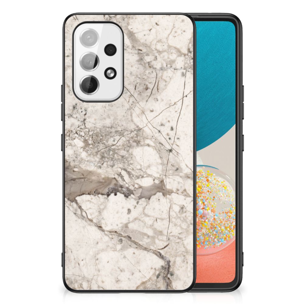 Samsung Galaxy A53 Marmeren Print Telefoonhoesje Marmer Beige