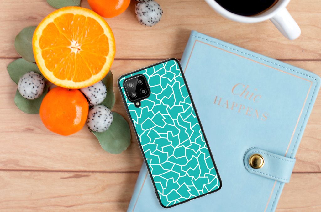 Samsung Galaxy A12 Leuk Telefoonhoesje Cracks Blue B2C Telecom