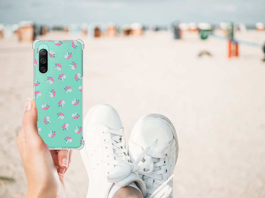 Doorzichtige Silicone Hoesje voor Sony Xperia 10 V Unicorns B2C Telecom