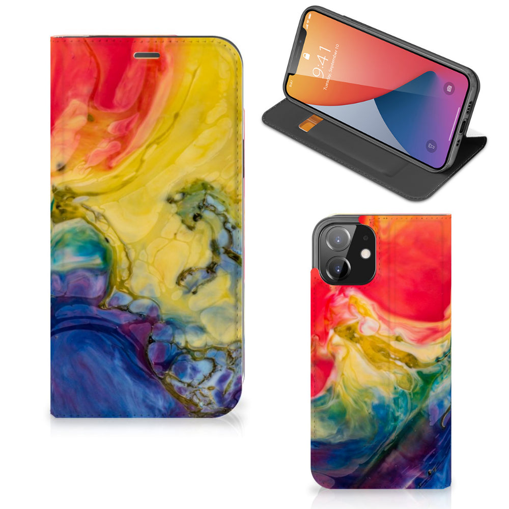 Bookcase iPhone 12 | iPhone 12 Pro Watercolor Dark