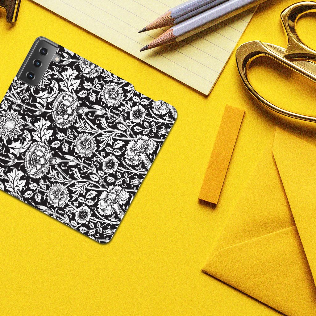 Samsung Galaxy S21 Smart Cover Black Flowers - B2C Telecom