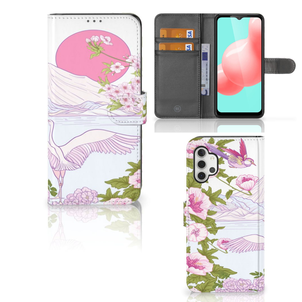 Samsung Galaxy A32 5G Telefoonhoesje met Pasjes Bird Standing