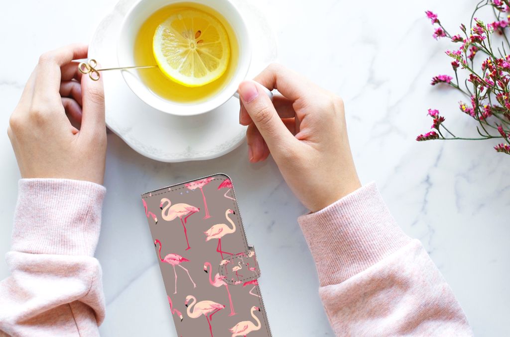 OnePlus Nord 2T Telefoonhoesje met Pasjes Flamingo