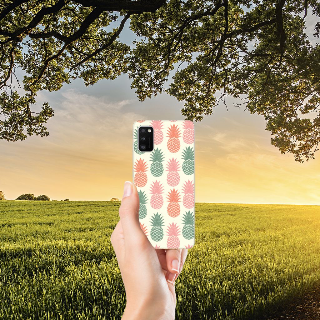 Samsung Galaxy A41 Siliconen Case Ananas