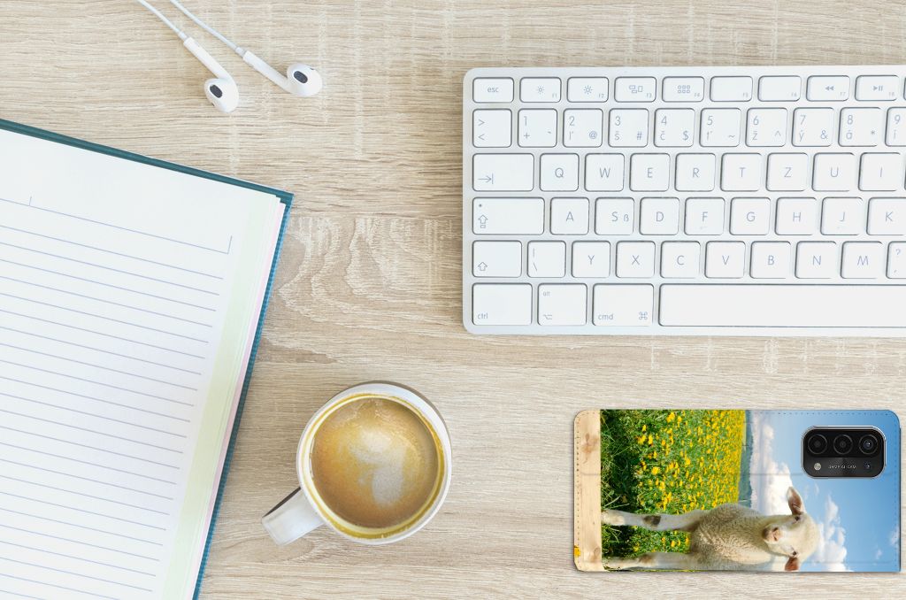 OPPO A54 5G | A74 5G | A93 5G Hoesje maken Schaap en Lammetje - B2C Telecom