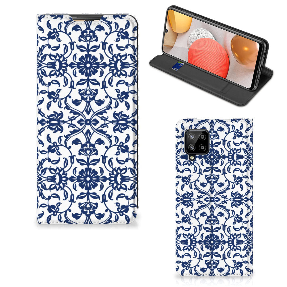 Samsung Galaxy A42 Smart Cover Flower Blue