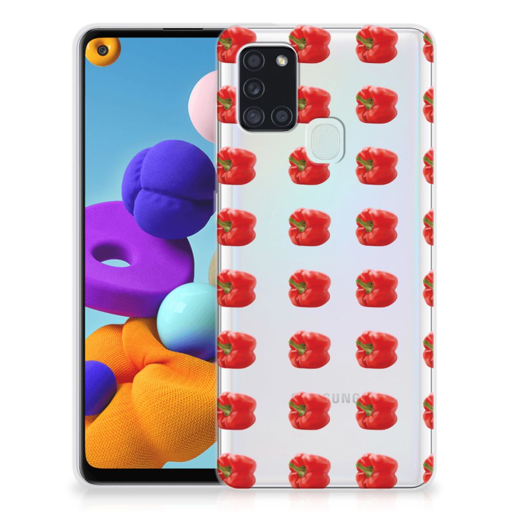 Samsung Galaxy A21s Siliconen Case Paprika Red B2C Telecom