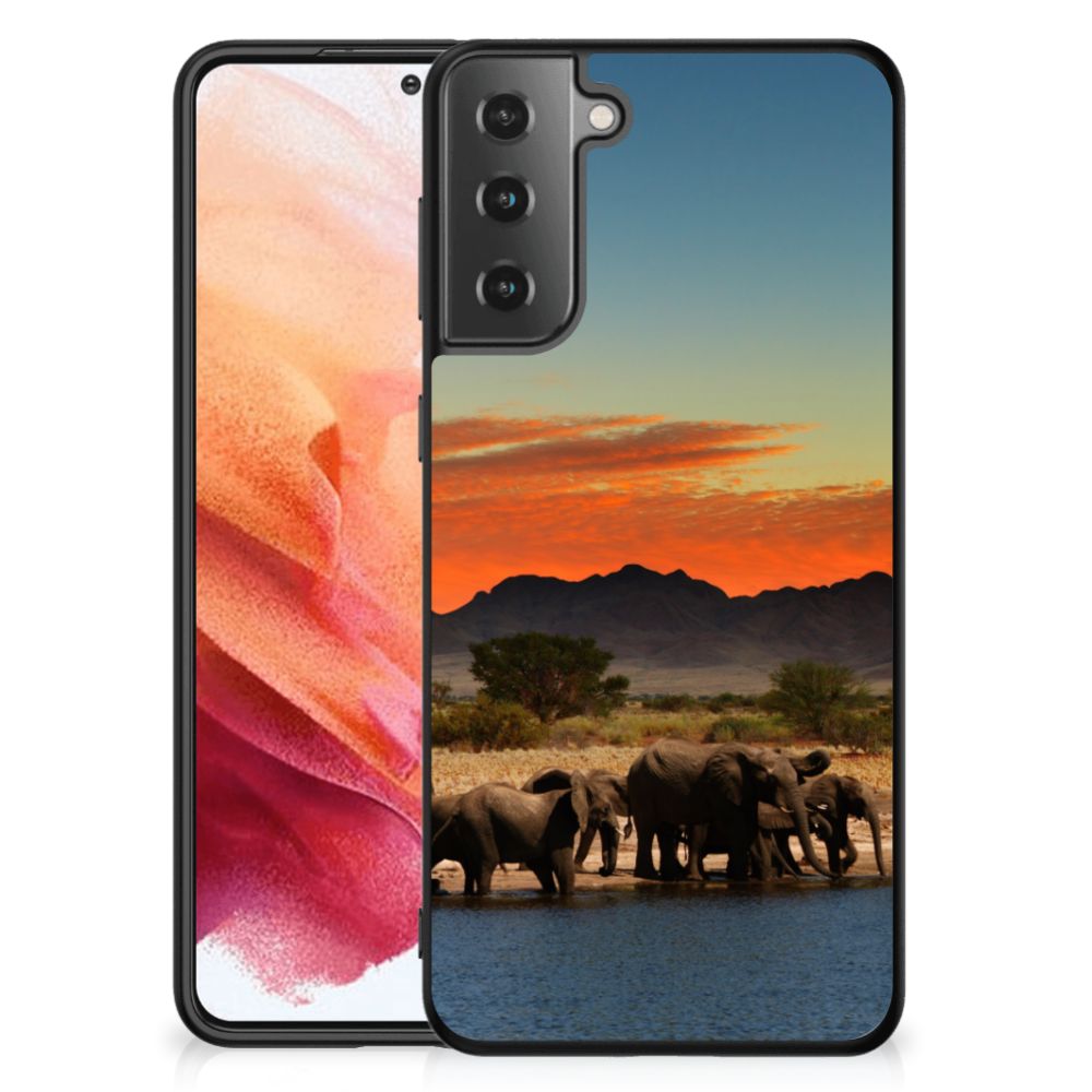 Samsung Galaxy S21 Dierenprint Telefoonhoesje Olifanten