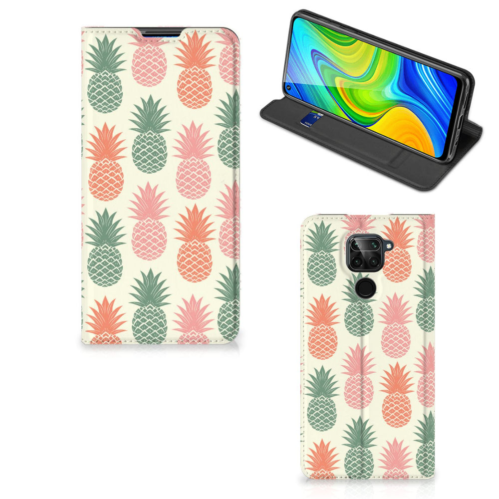 Xiaomi Redmi Note 9 Flip Style Cover Ananas