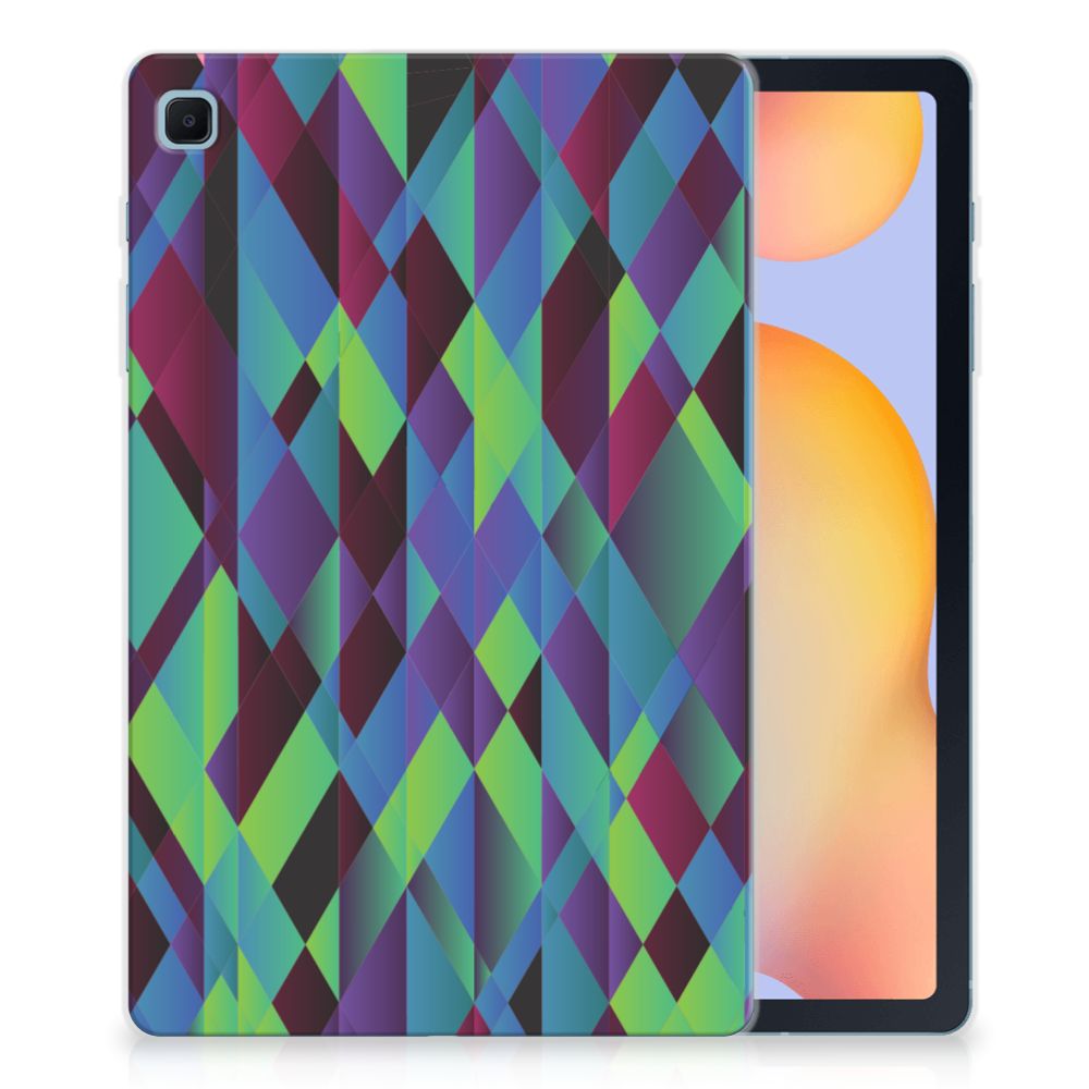 Samsung Galaxy Tab S6 Lite | S6 Lite (2022) Back Cover Abstract Green Blue - B2C Telecom
