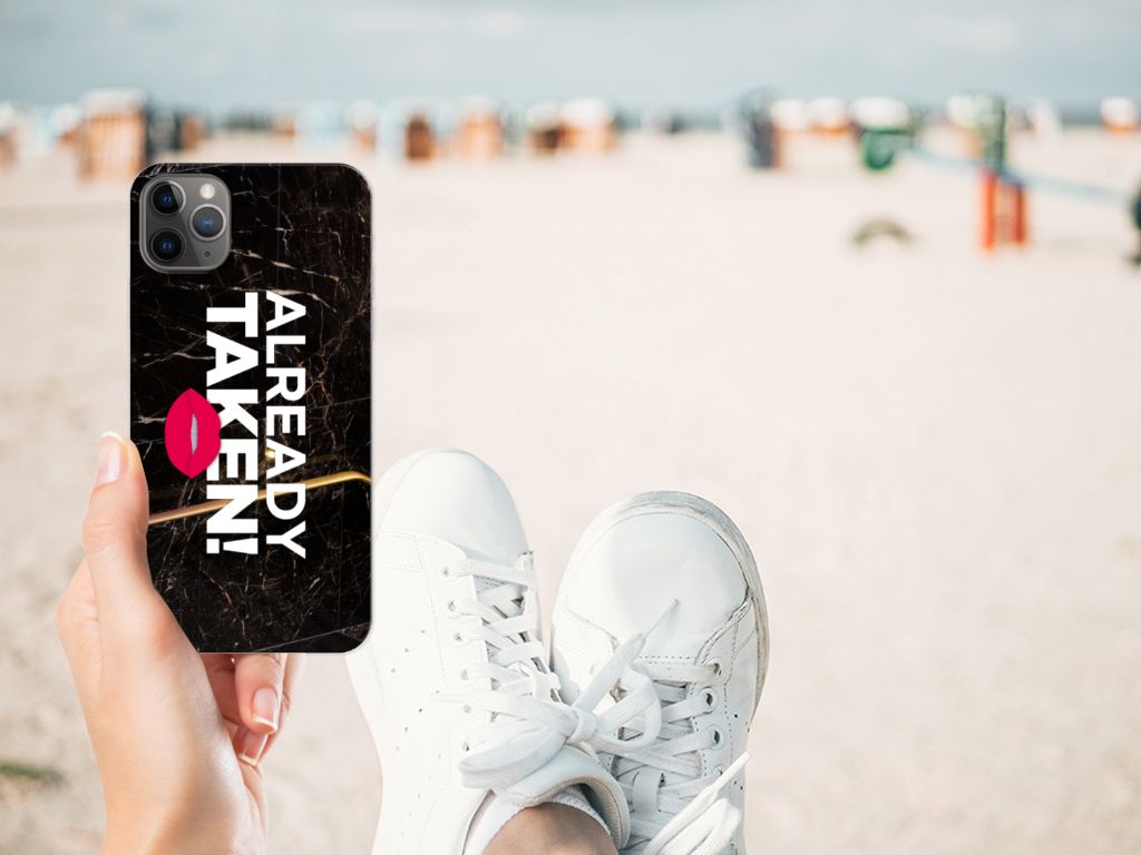 Apple iPhone 11 Pro Max Siliconen hoesje met naam Already Taken Black