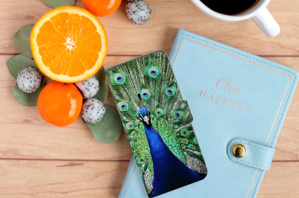 Samsung Galaxy A53 Telefoonhoesje met Pasjes Pauw