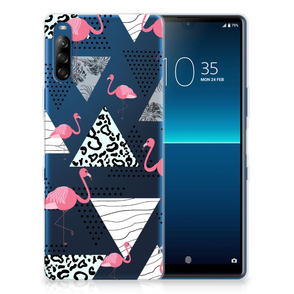 Sony Xperia L4 TPU Hoesje Flamingo Triangle