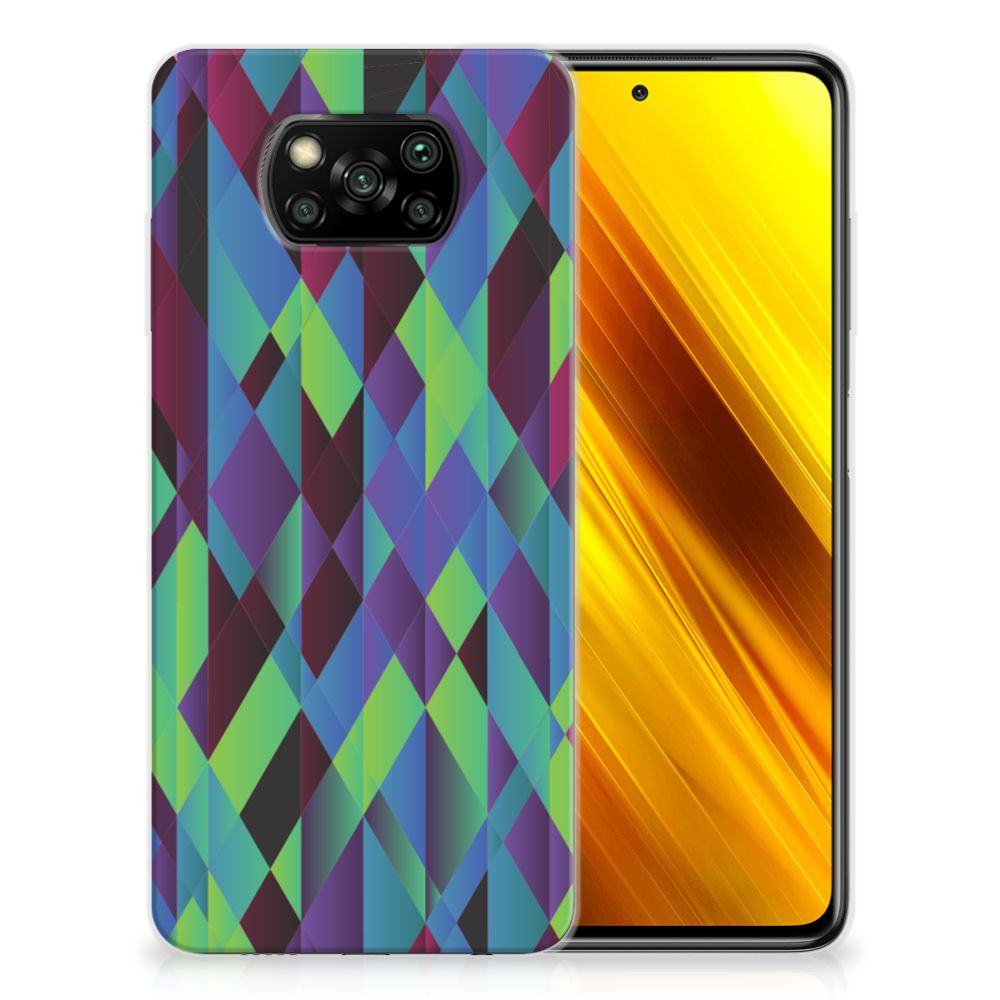 Xiaomi Poco X3 | Poco X3 Pro TPU Hoesje Abstract Green Blue B2C Telecom