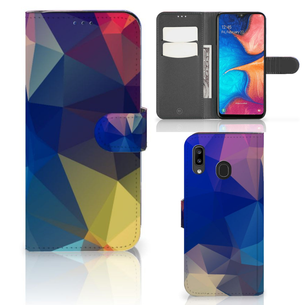 Samsung Galaxy A30 Book Case Polygon Dark