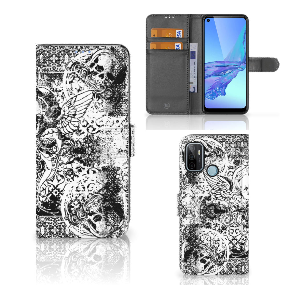 Telefoonhoesje met Naam OPPO A53 | OPPO A53s Skulls Angel
