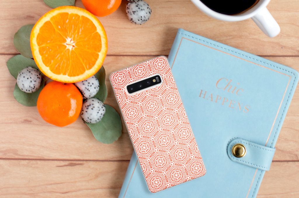 Samsung Galaxy S10 Plus TPU bumper Pattern Orange