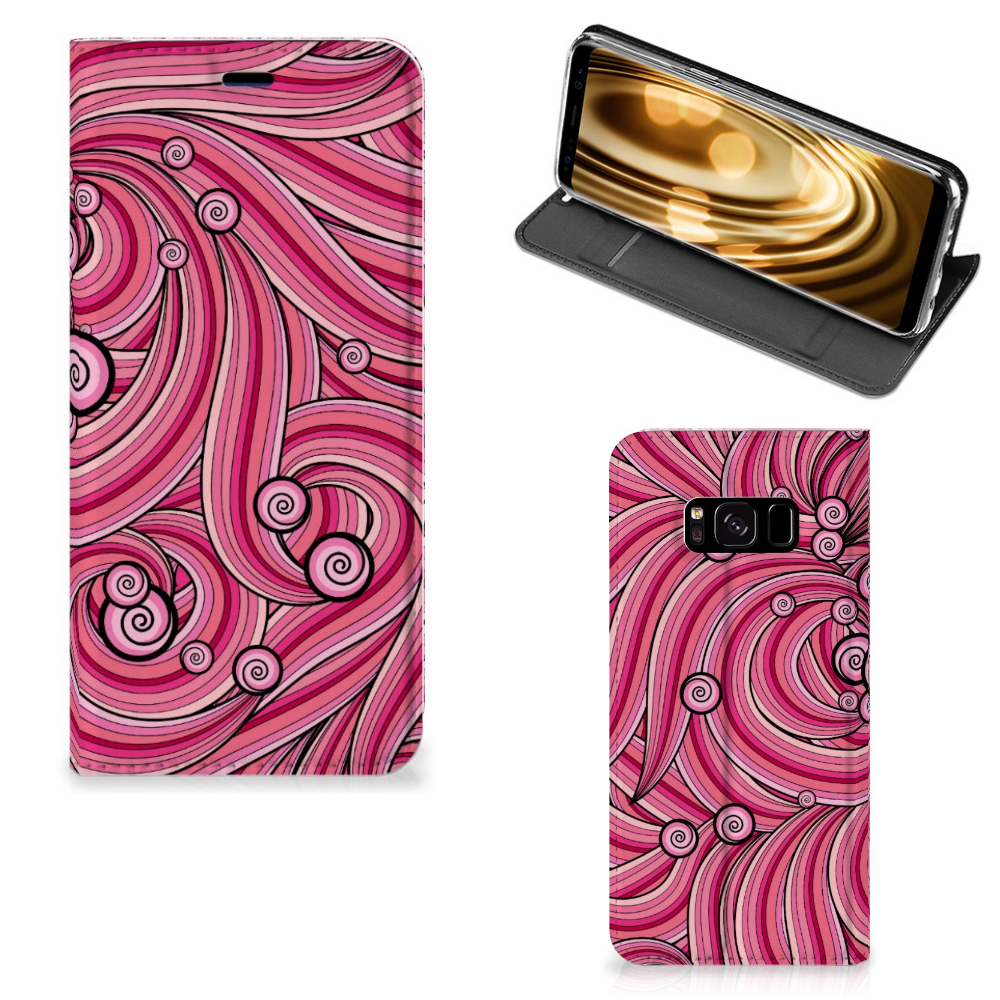 Samsung Galaxy S8 Bookcase Swirl Pink
