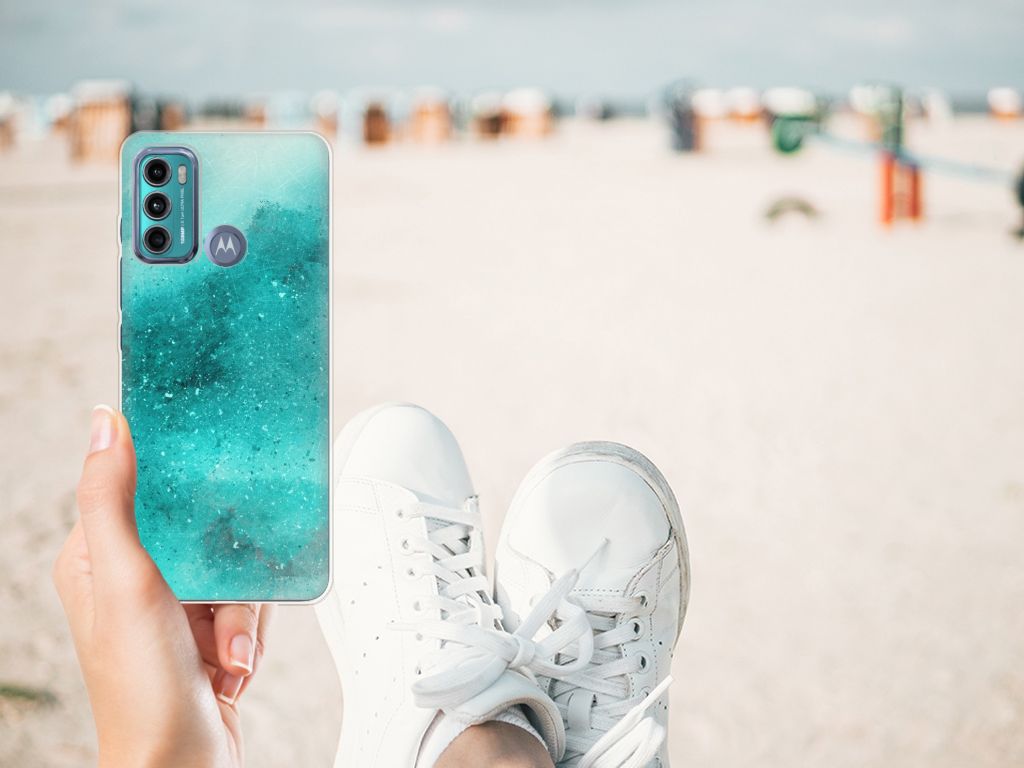 Hoesje maken Motorola Moto G60 Painting Blue B2C Telecom