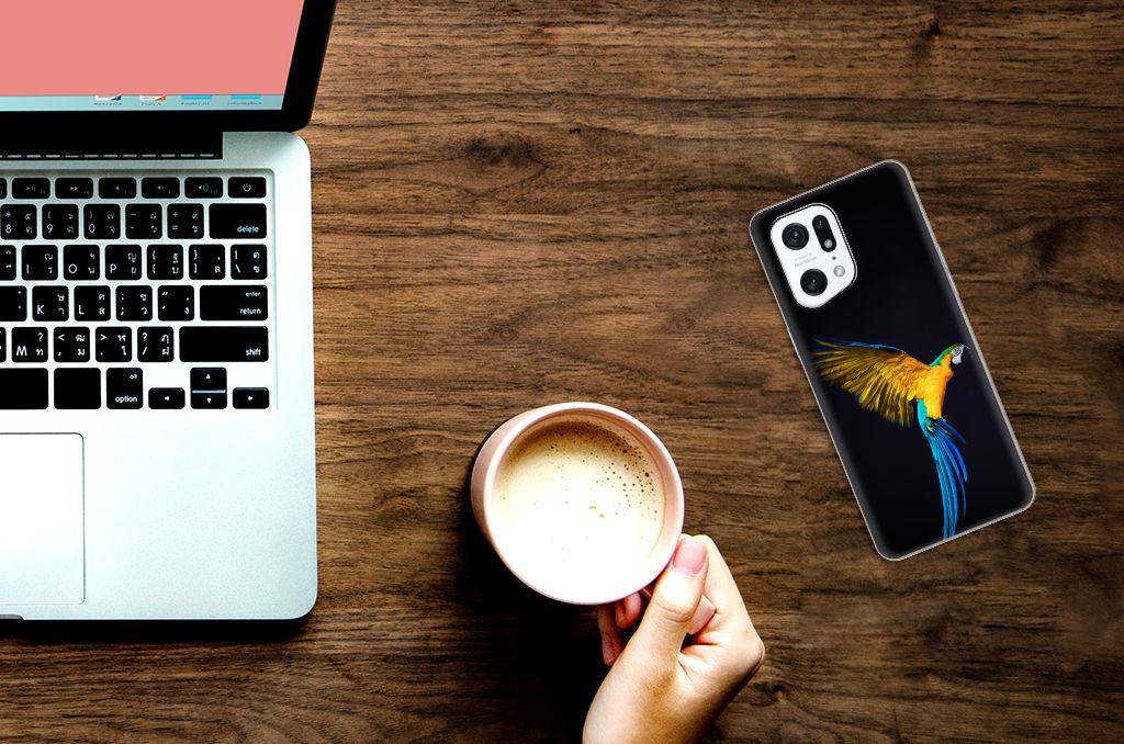 OPPO Find X5 Pro TPU Hoesje Papegaai B2C Telecom