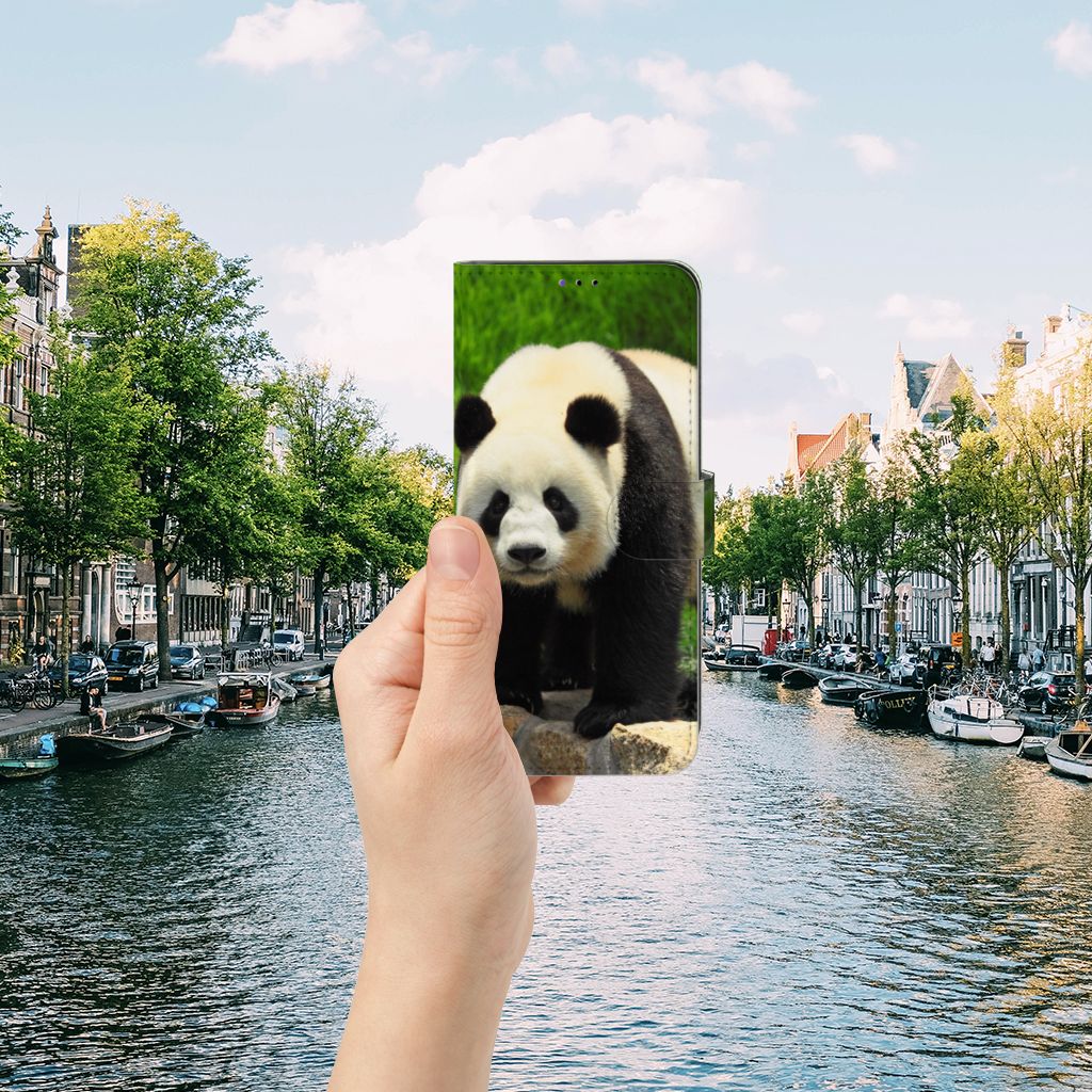 Samsung Galaxy A22 5G Telefoonhoesje met Pasjes Panda